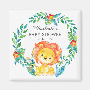Oerwoud Lion Baby shower Favor Magnet Magneet