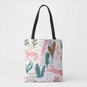 Oerwoud, luipaardprint, . draagtas