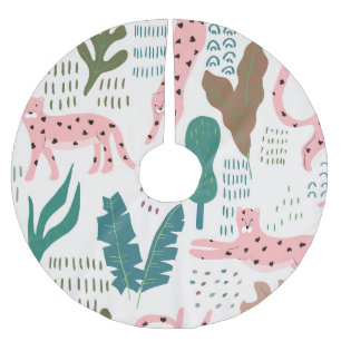 Oerwoud, luipaardprint, . kerstboom rok