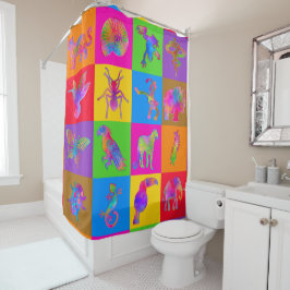 Oerwoud Madness 9 Inch Blocks Cheater Quilt Douchegordijn