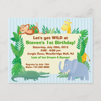 Oerwoud met de "Birthday Invitation Card" Kaart
