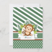 Oerwoud Mone Animal Boy Birthday Shower Bedankkaart (Achterkant)