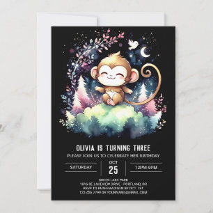 Oerwoud Monkey Birthday Kaart