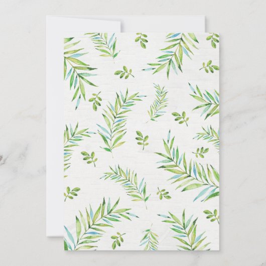 Oerwoud Monkey Birthday Party Invite Safari Invite Kaart (Achterkant)