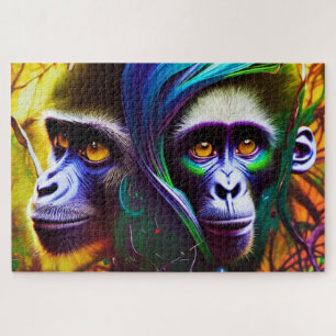 Oerwoud Monkey Jigzaag Puzzle Legpuzzel
