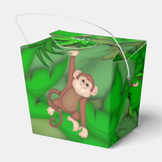 Oerwoud Monkey Verjaardagsfeestje Favor Box Bedankdoosjes (Achterkant)