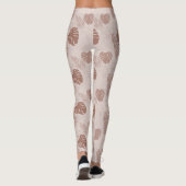 Oerwoud Monstera Mocha Mousse Beige Leggings (Achterkant)