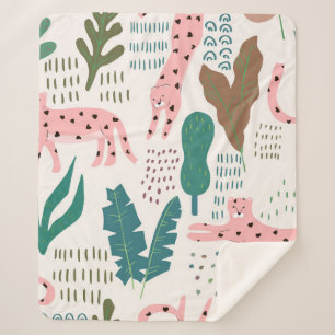 Oerwoud naadloos patroon sherpa deken