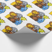 Oerwoud- of dierentuin cadeaupapier (Hoek)