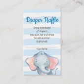 Oerwoud olifant Baby shower luierkaart Informatiekaartje (Voorkant)