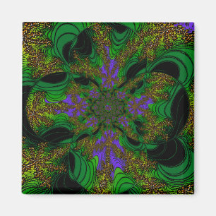 "Oerwoud Orchids" ~ Abstracte Art Print Magneet