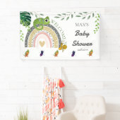 Oerwoud over het Regenboog Baby shower Welkom Spandoek (Insitu)