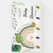 Oerwoud over het Regenboog Baby shower Welkom Spandoek (Verticaal)