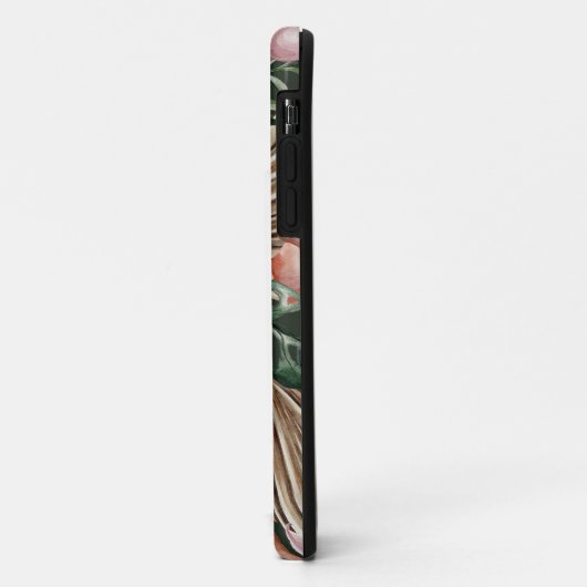 Oerwoud palmbladeren regenwoud bloemen roze groen Case-Mate iPhone case (Achterkant/links)