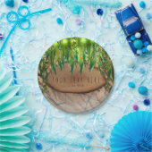 OERWOUD PARTIJEN bladeren en dieren afdrukken Aang Papieren Bordje (Feest)