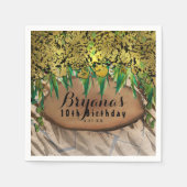 OERWOUD PARTITY Gold Glam Animal Print Birthday Servet (Voorkant)