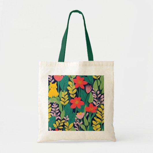 Oerwoud patroon tote bag (Voorkant)