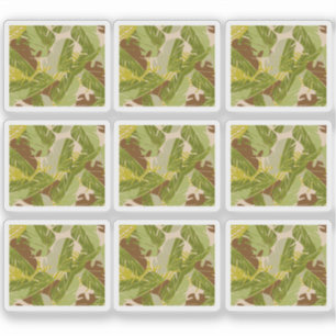 Oerwoud Plant Patroon met handtekening Sticker ins