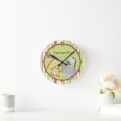 Oerwoud Play Safari Zoo Animal Personalized Clock Ronde Klok (Huis)