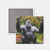  Oerwoud primaat, Silverback Lowland Gorilla Magneet (Voorkant / Achterkant)
