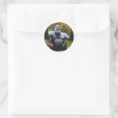  Oerwoud primaat, Silverback Lowland Gorilla Ronde Sticker (Tas)
