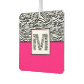 Oerwoud Print Zebra Stripe Monogram + Hot Pink Luchtverfrisser (Links)