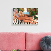 OERWOUD QUEENS CATFIGHT CANVAS AFDRUK (Insitu (Woonkamer))