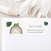 Oerwoud, Regenboog & Kameleon Baby Retouradres Etiket (Insitu)