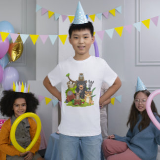 Oerwoud Reis Personaliseer Kinderen Zoo T-shirt