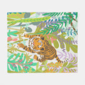 Oerwoud Roar - Tiger Fleece Deken (Voorkant (Horizontaal))
