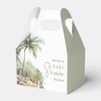 Oerwoud Safari Animals Adventure Baby shower Bedankdoosjes