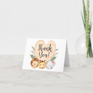 Oerwoud Safari Animals Bedankkaart