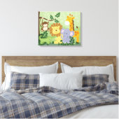 Oerwoud Safari Animals Canvas Prints (x2) Panels (Insitu (Slaapkamer))
