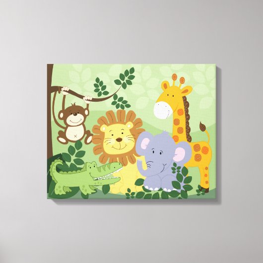 Oerwoud Safari Animals Canvas Prints (x2) Panels (Voorkant)