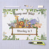 Oerwoud Safari Animals Forest Custom Birthday Tissuepapier (Craft)