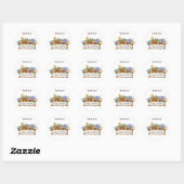 Oerwoud Safari Animals Forest Dank u Verjaardag Ronde Sticker (Vel)