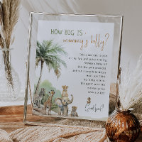 Oerwoud Safari Animals Hoe groot is de buik van ma