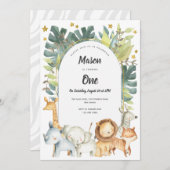 Oerwoud Safari Animals Kaart (Voorkant / Achterkant)