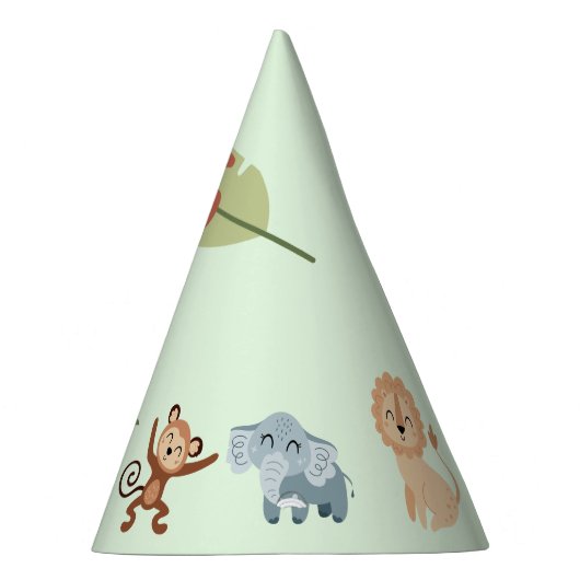 Oerwoud Safari Animals Kids Verjaardag Feesthoedjes (Rechts)
