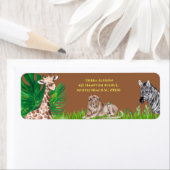 Oerwoud Safari Animals Return Address Label (Insitu)