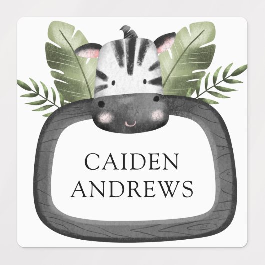 Oerwoud Safari Animals School Daycare Labels (Design 1)