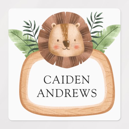 Oerwoud Safari Animals School Daycare Labels (Design 2)