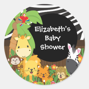 Oerwoud Safari Baby Dieren Baby shower Stickers