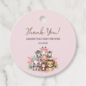 Oerwoud Safari Baby shower Dank u Labels (Voorkant)