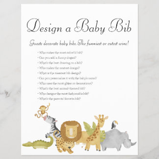 Oerwoud Safari Baby shower Games Flyer