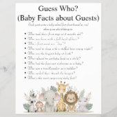 Oerwoud Safari Baby shower Games Flyer (Voorkant)