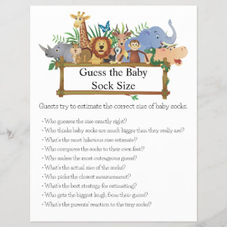 Oerwoud Safari Baby shower Games Flyer