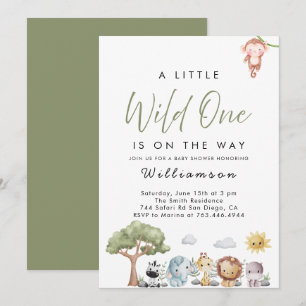 Oerwoud Safari Baby shower Kaart