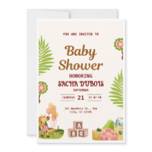 Oerwoud Safari Baby shower Uitnodiging