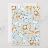 Oerwoud Safari Baby shower Uitnodiging (Achterkant)